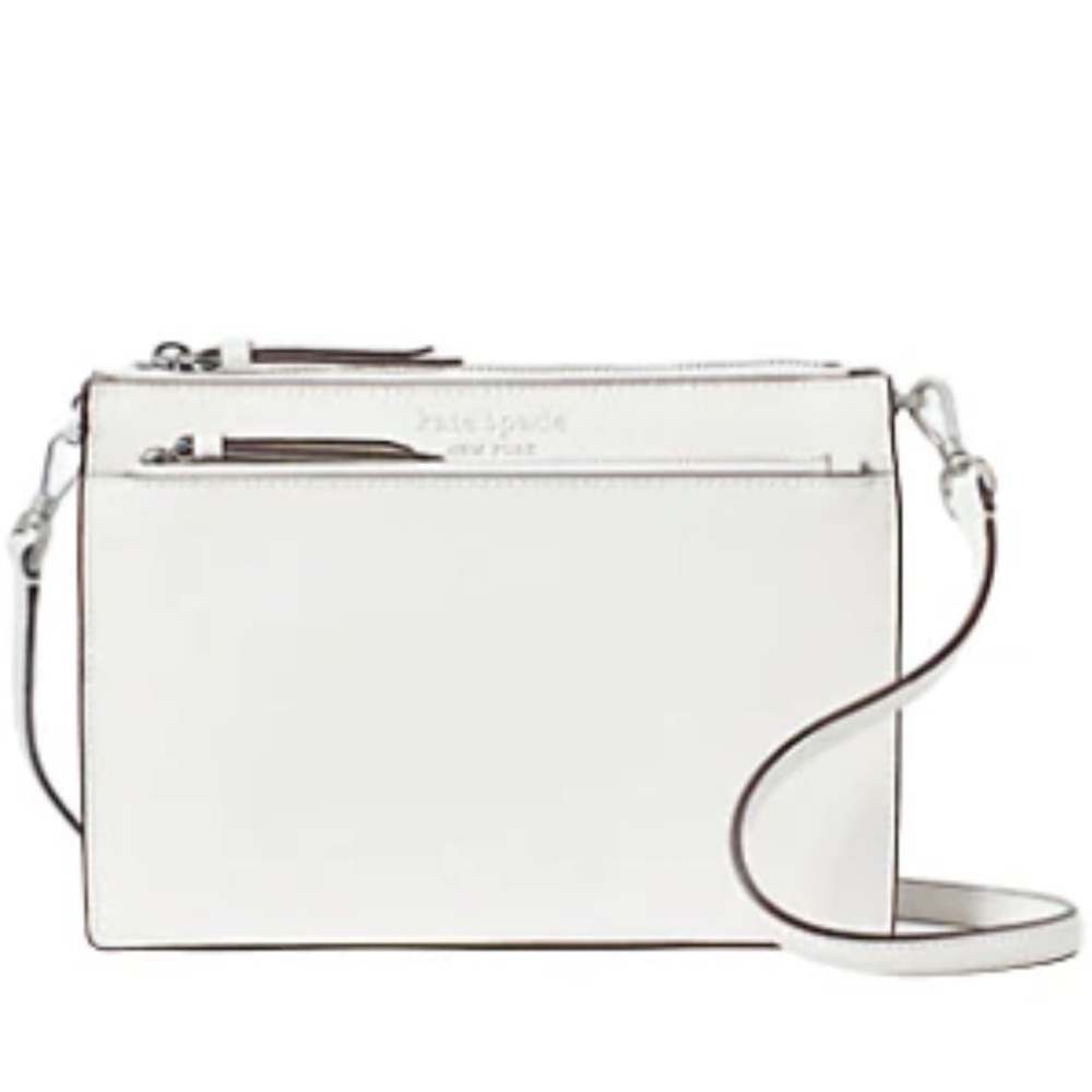 Kate Spade Zip Crossbody Cameron Monotone Opticwhite
